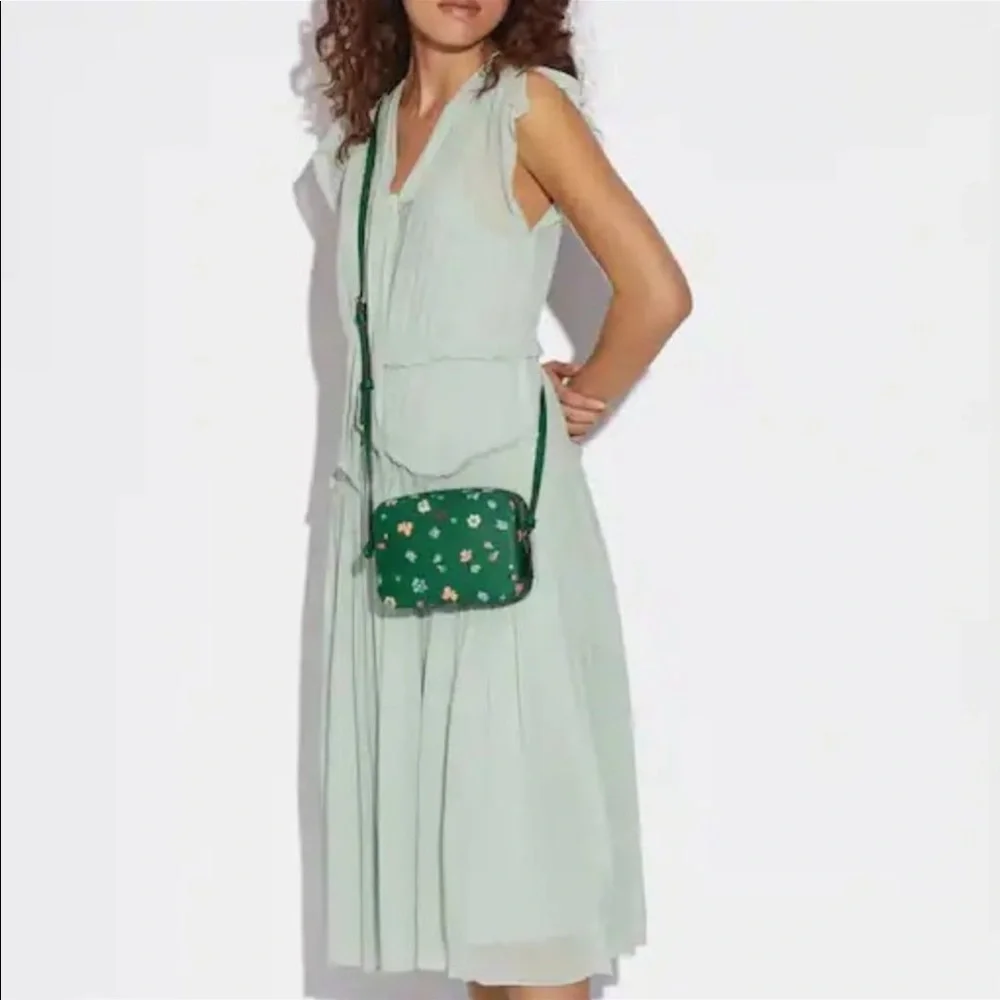 Coach Mini Camera Bag With Mystical Floral Print Green Multi - Picture 3 of 12